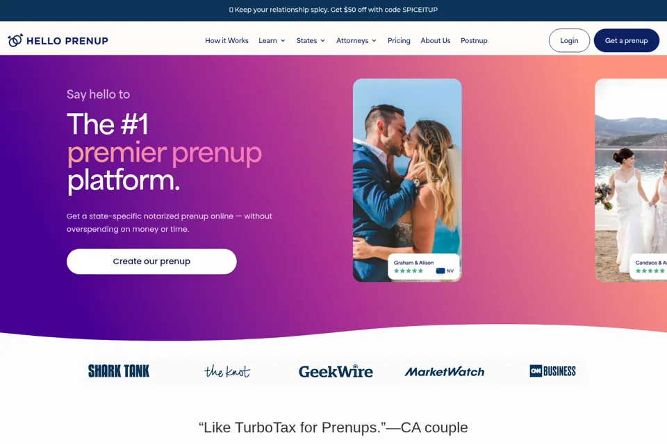 Landing page preview