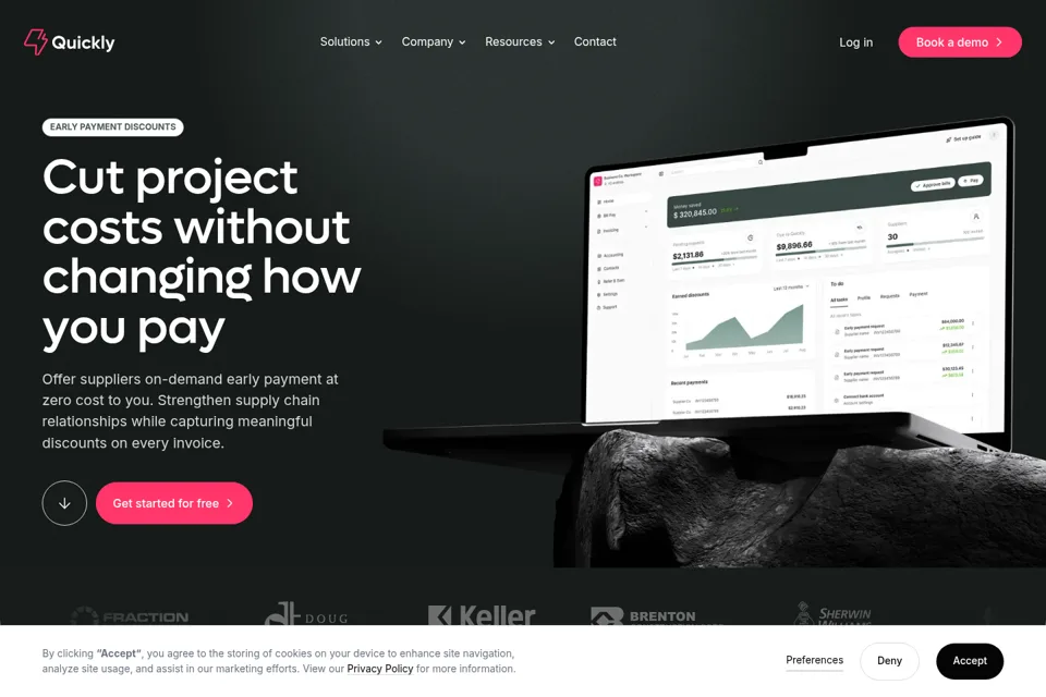 Aperçu de la landing page