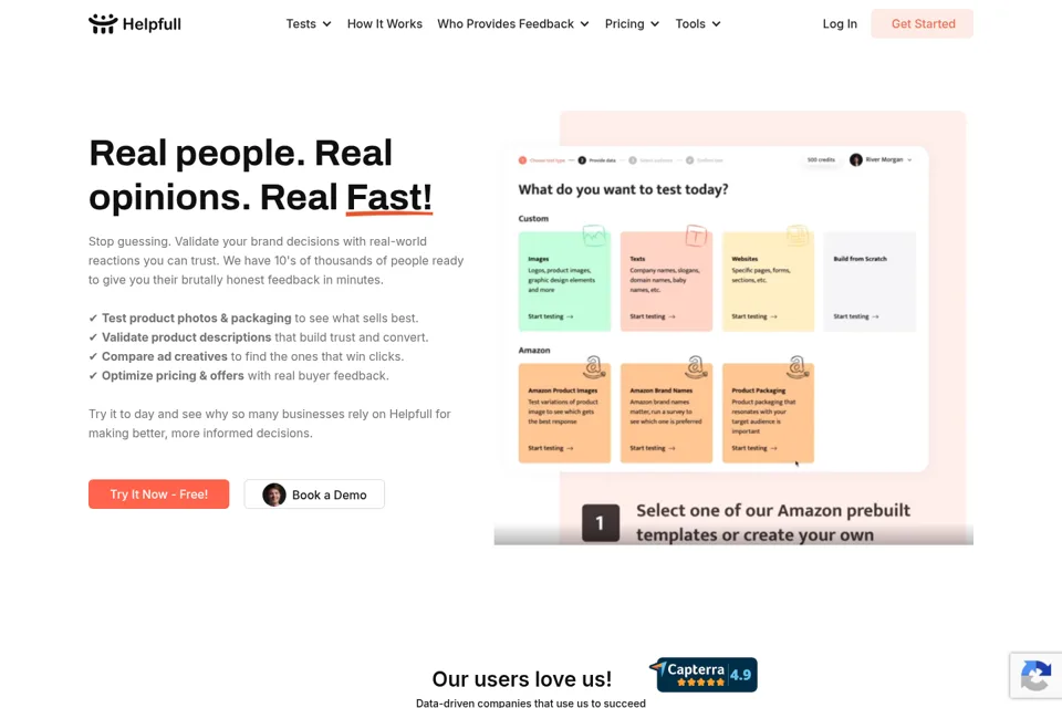 Landing page preview