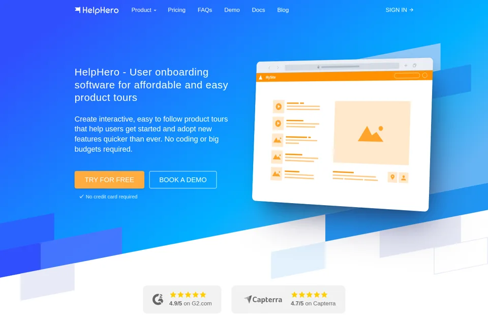 Aperçu de la landing page