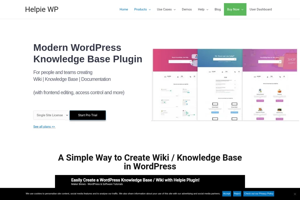 Aperçu de la landing page
