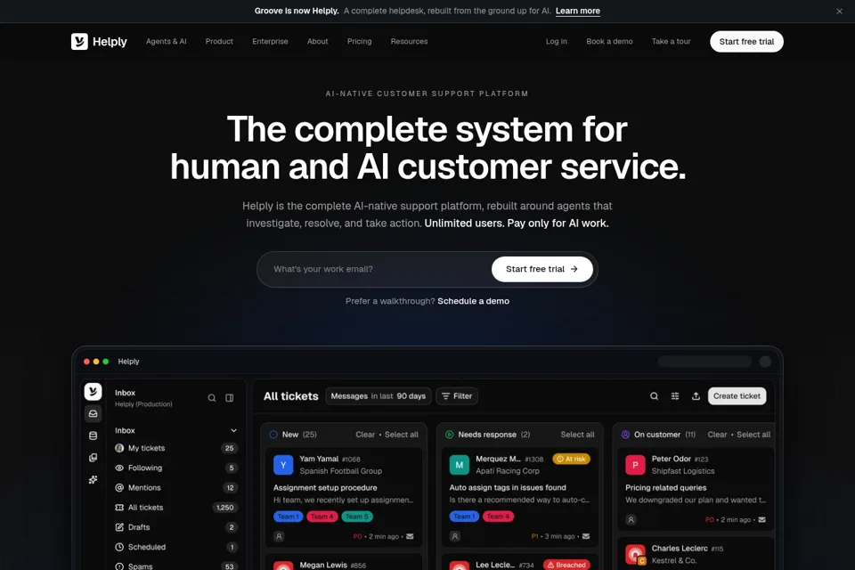 Landing page preview