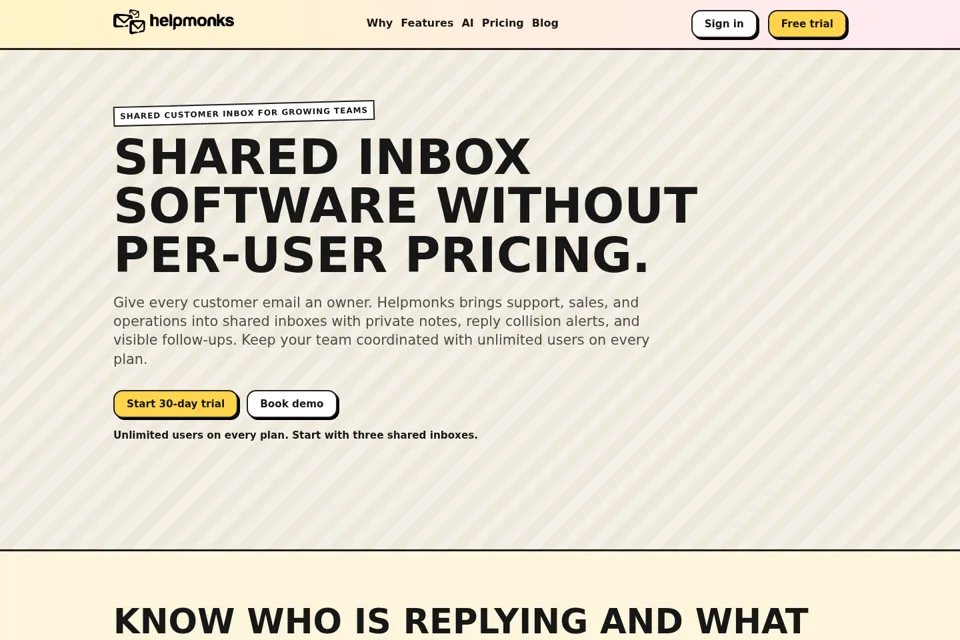 Aperçu de la landing page