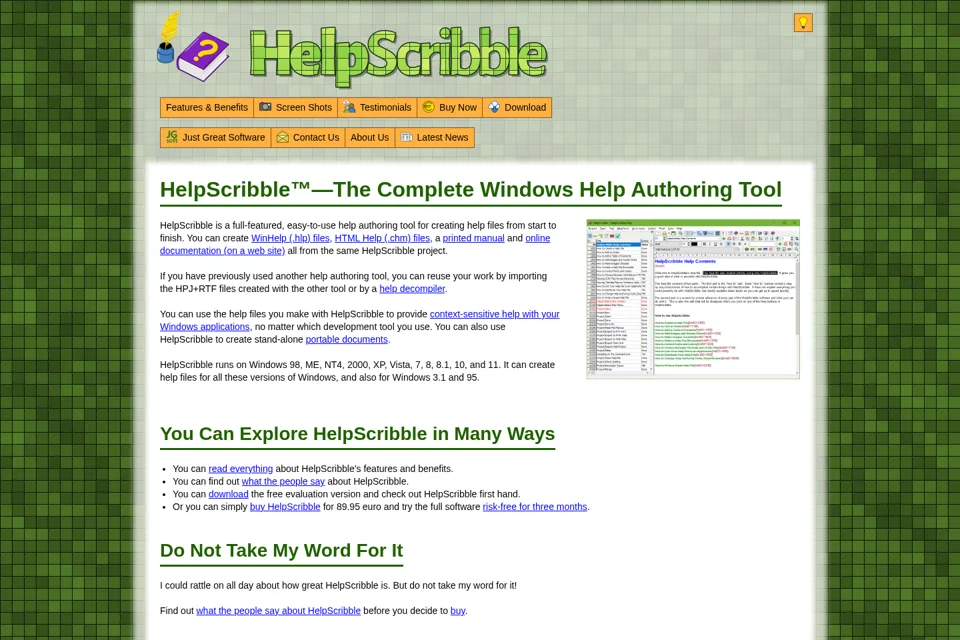 Landing page preview