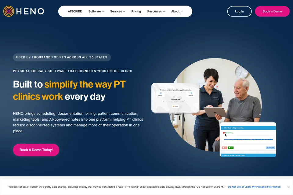Aperçu de la landing page