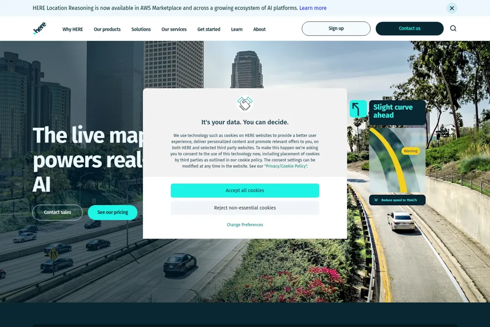 Aperçu de la landing page