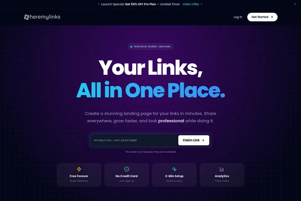 Aperçu de la landing page