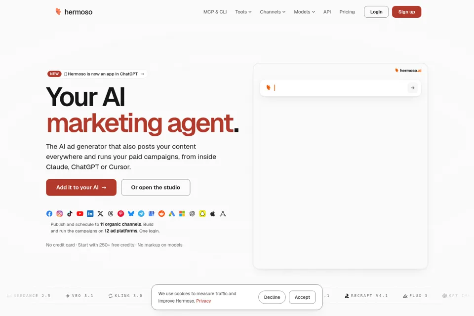 Aperçu de la landing page