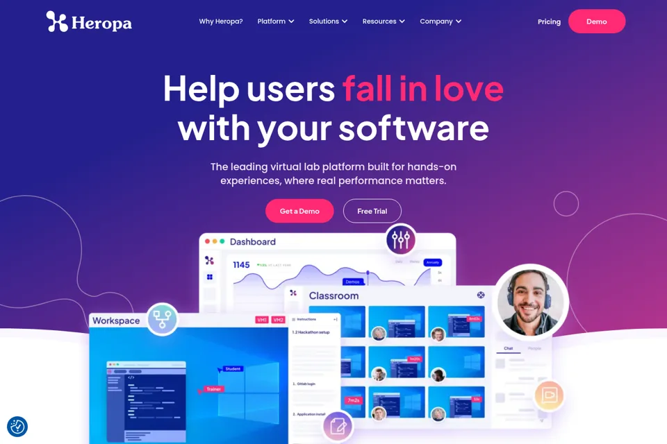 Aperçu de la landing page