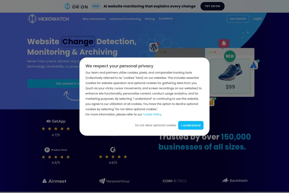 Landing page preview