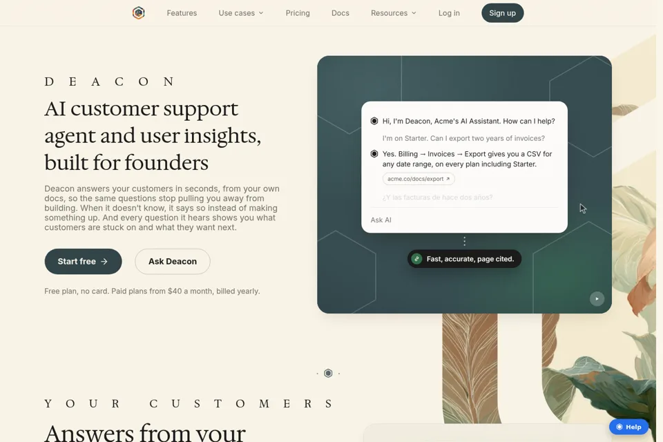 Landing page preview
