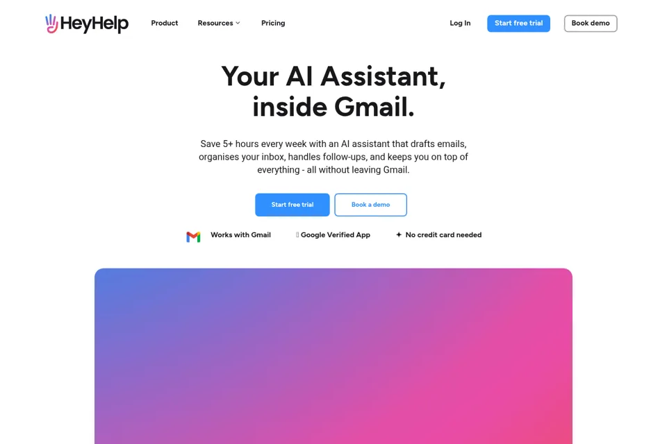 Aperçu de la landing page