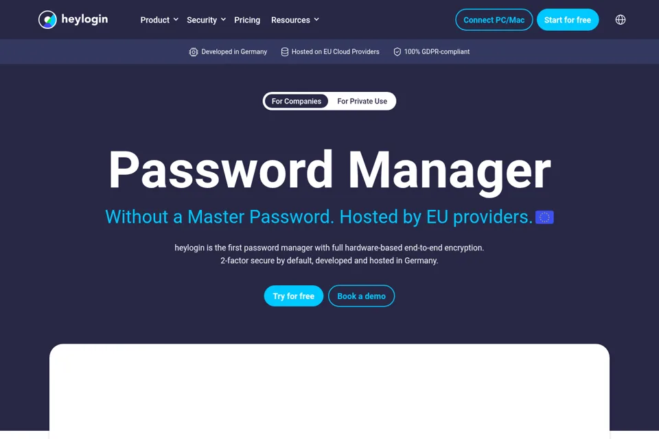 Aperçu de la landing page