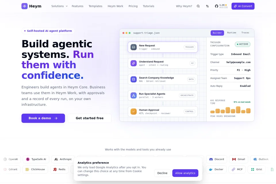 Aperçu de la landing page