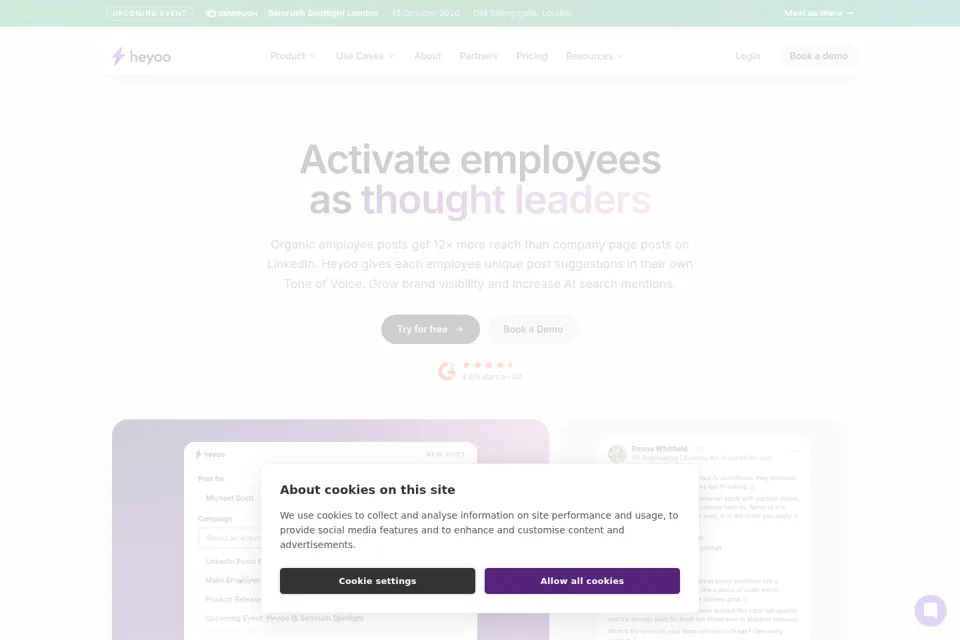 Aperçu de la landing page