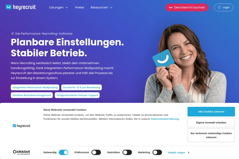 Aperçu de la landing page