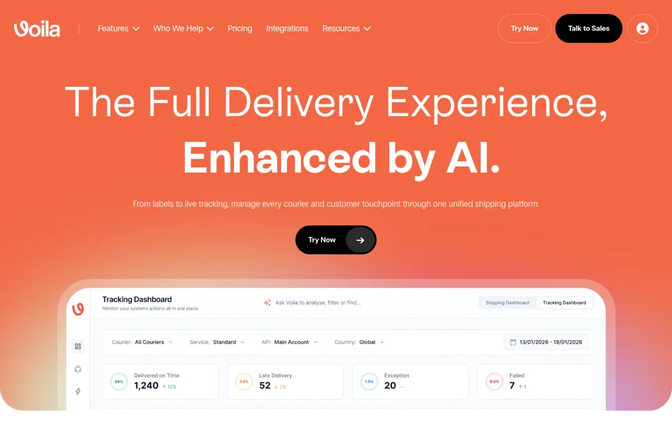 Aperçu de la landing page