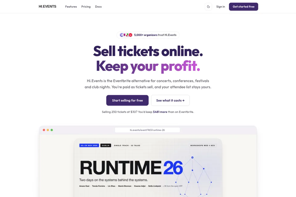 Landing page preview