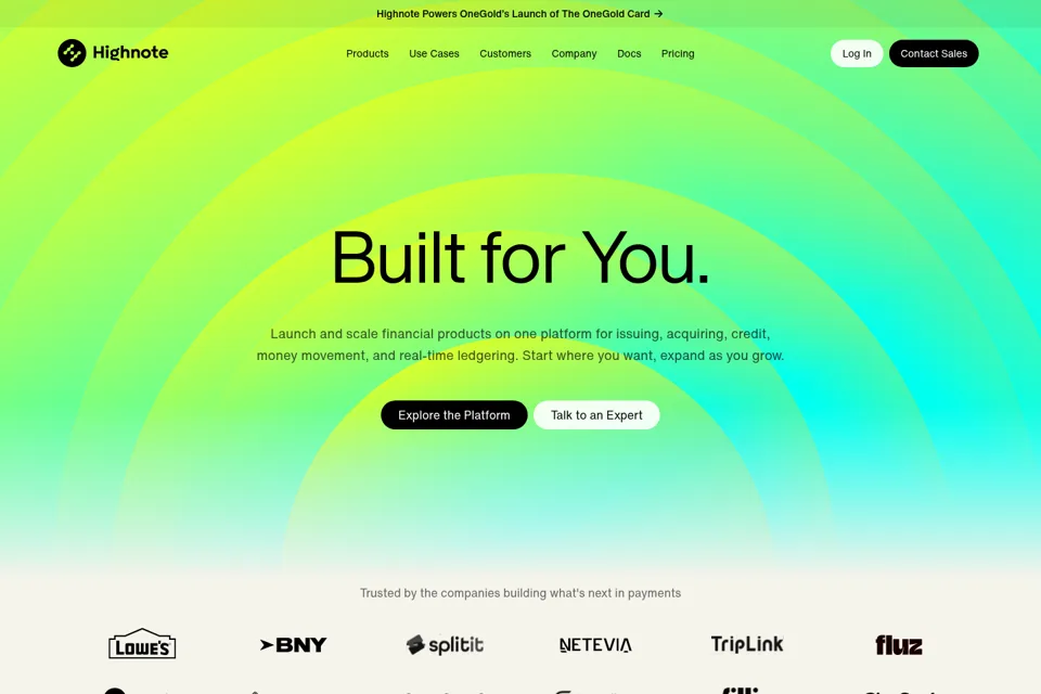 Aperçu de la landing page