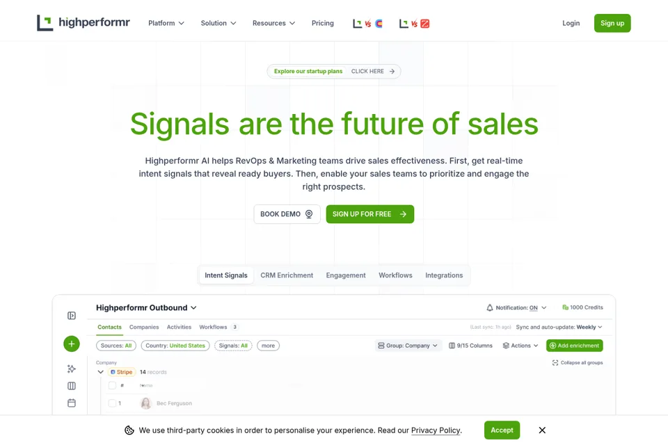 Landing page preview