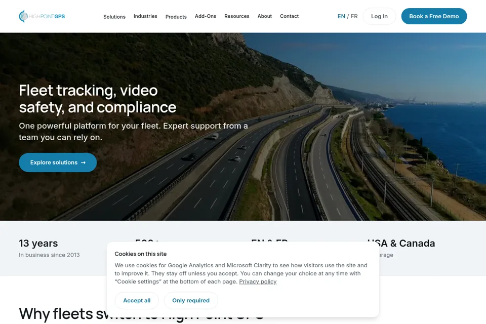 Aperçu de la landing page