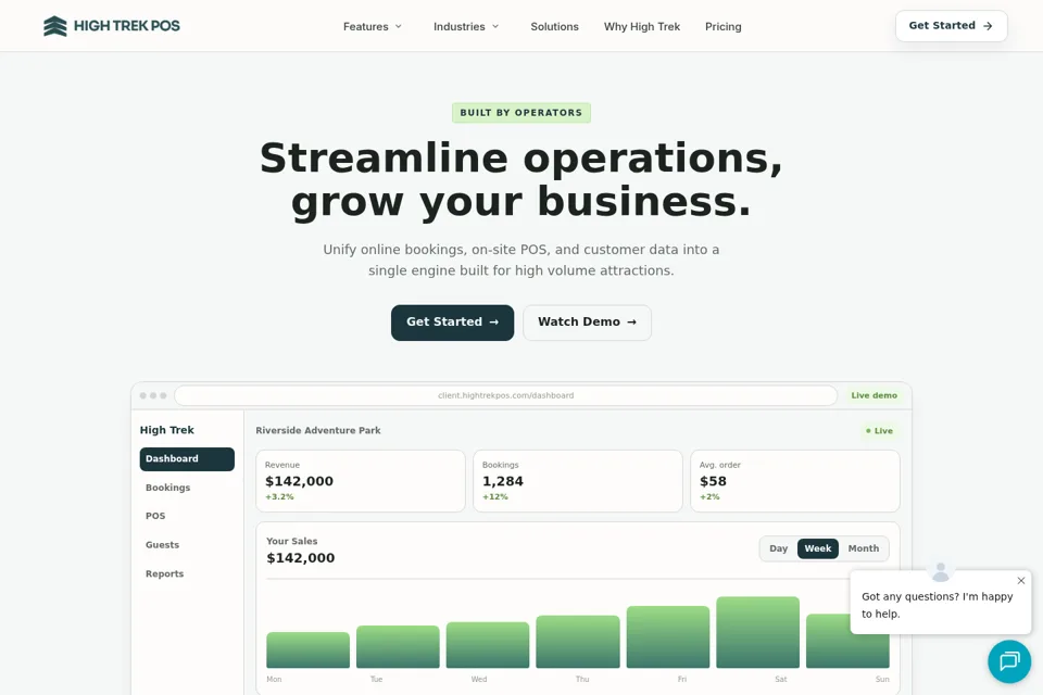 Aperçu de la landing page