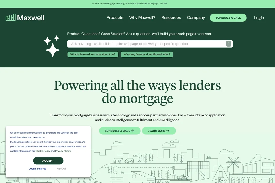Aperçu de la landing page