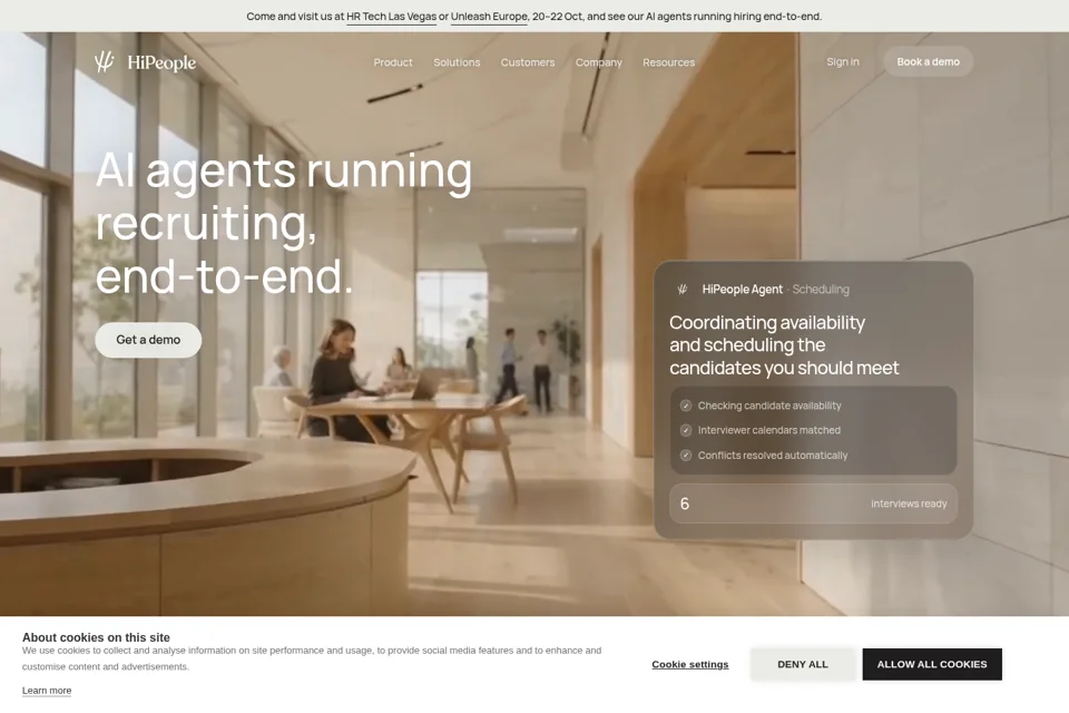Aperçu de la landing page