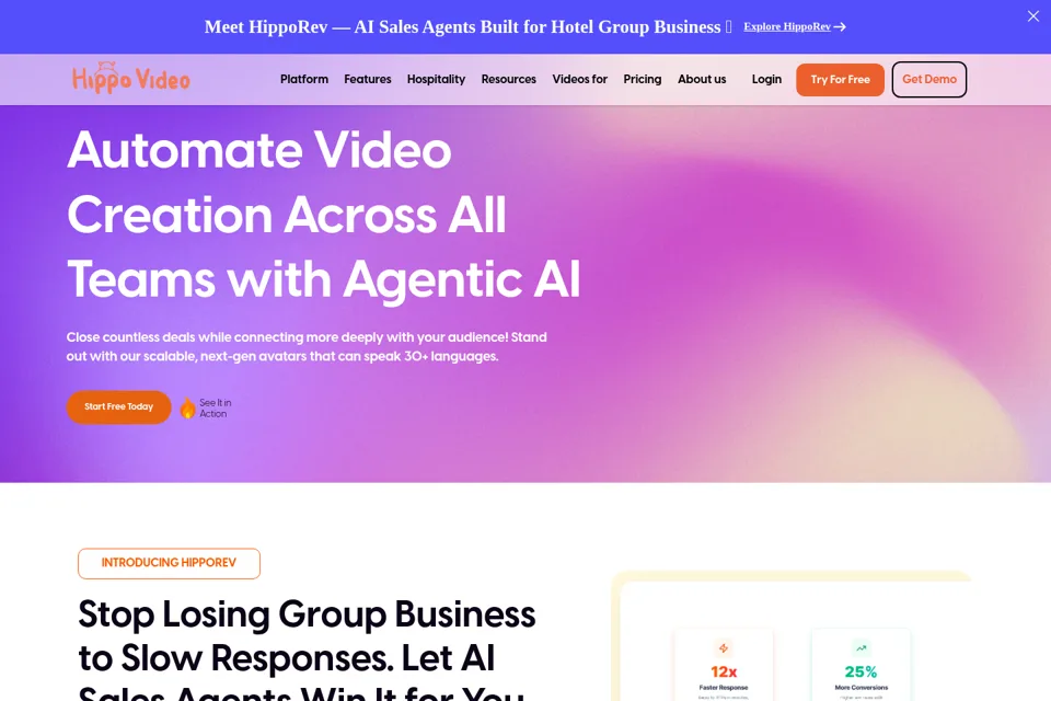 Aperçu de la landing page