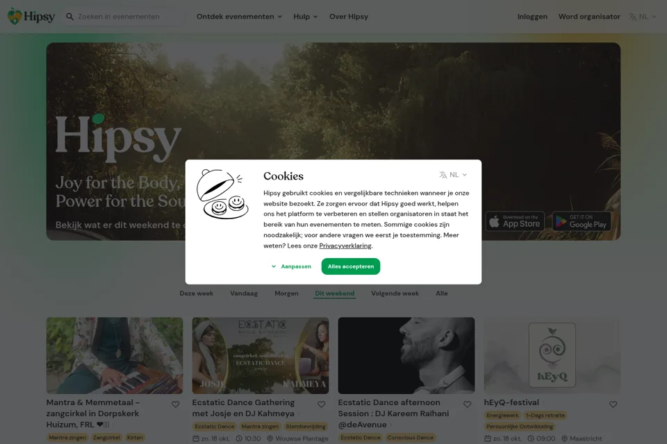 Aperçu de la landing page