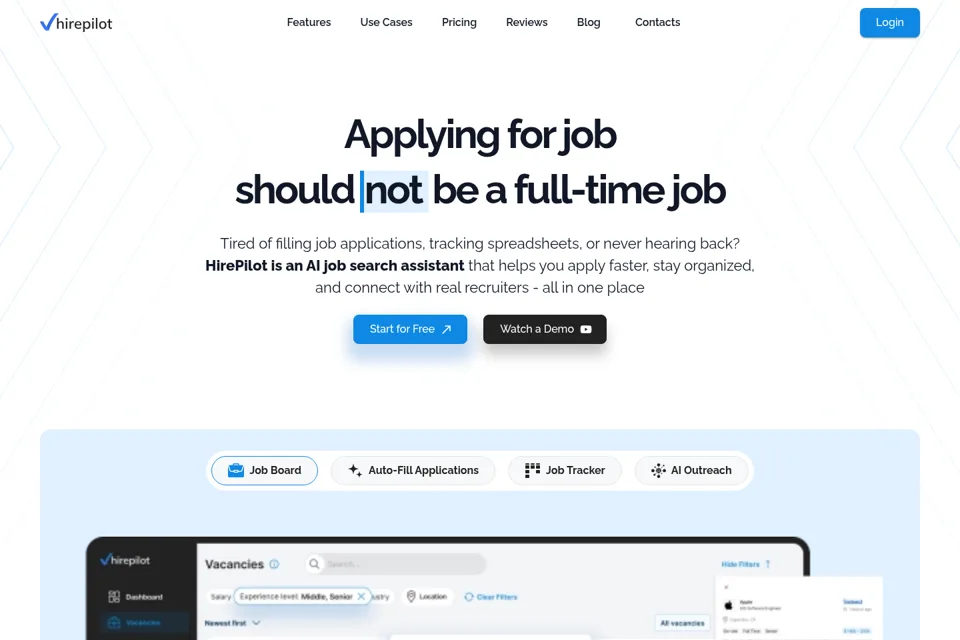 Aperçu de la landing page