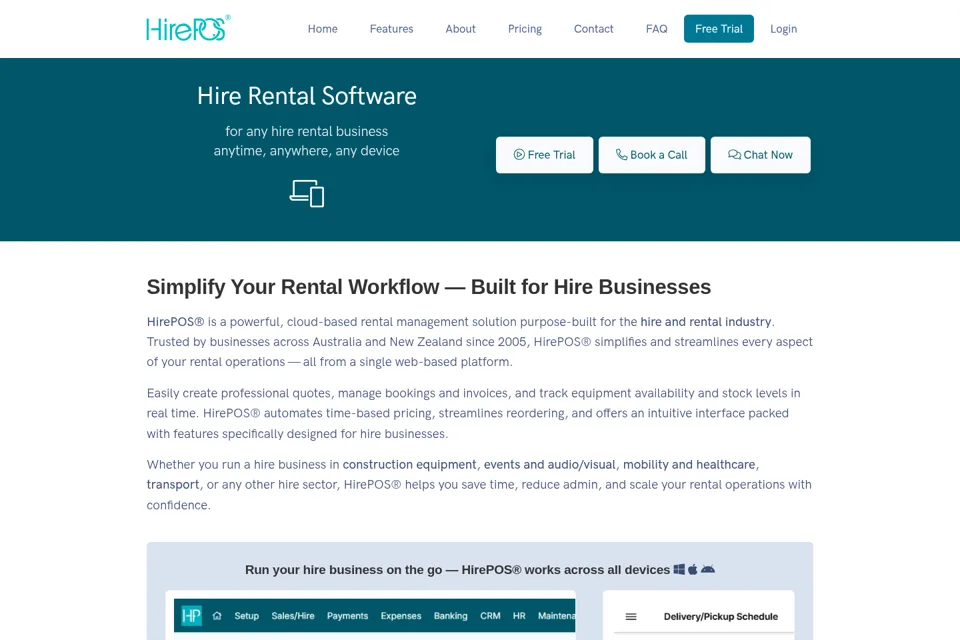 Aperçu de la landing page