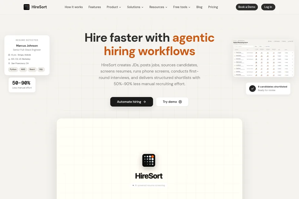 Landing page preview