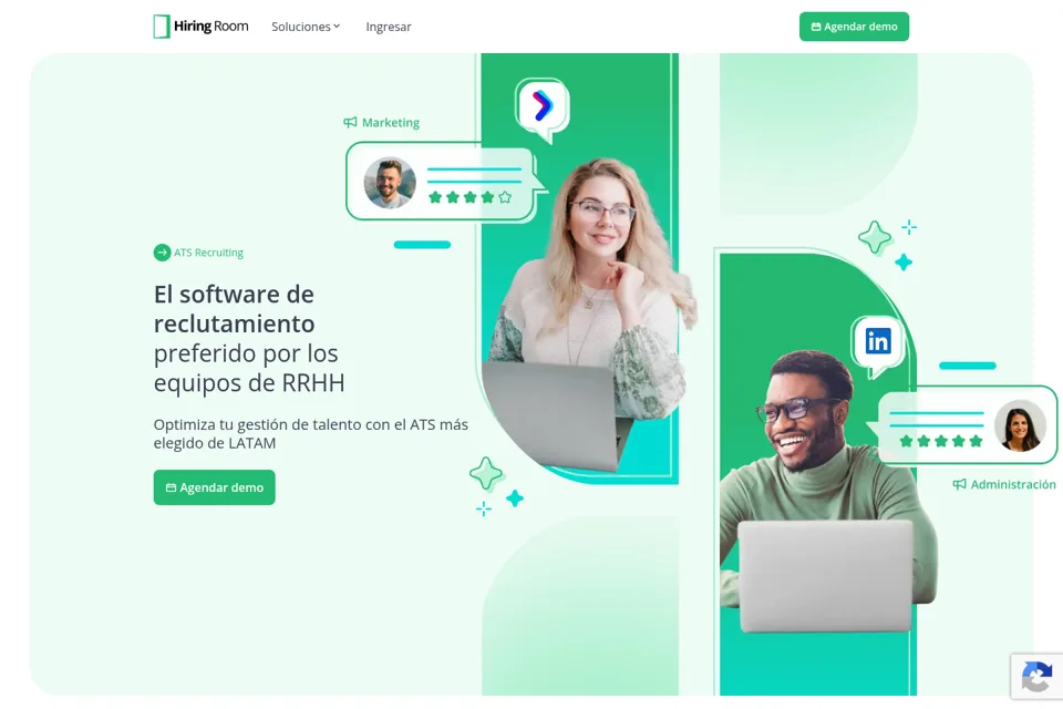 Aperçu de la landing page