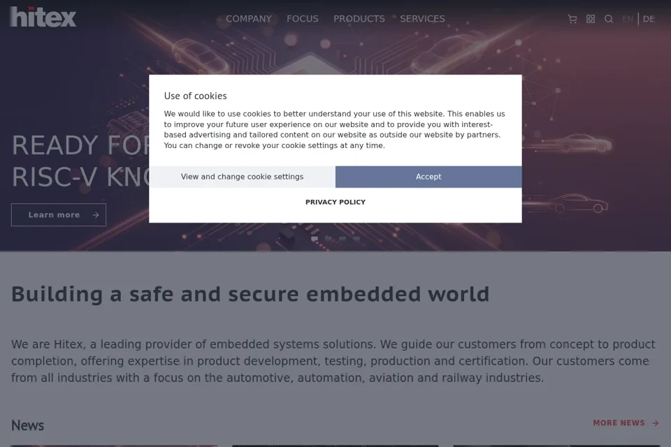 Aperçu de la landing page