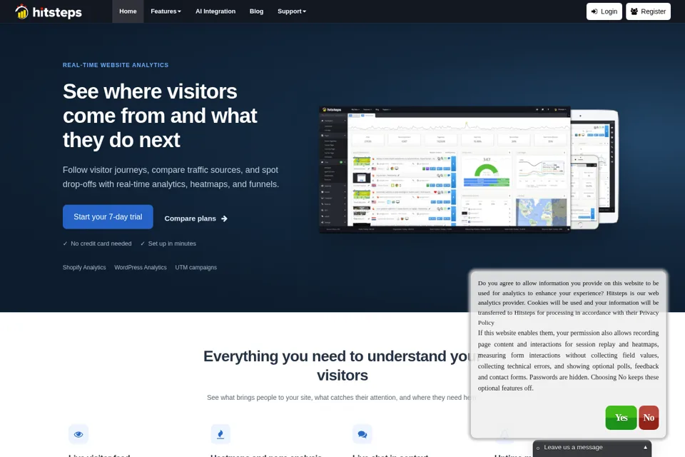 Landing page preview