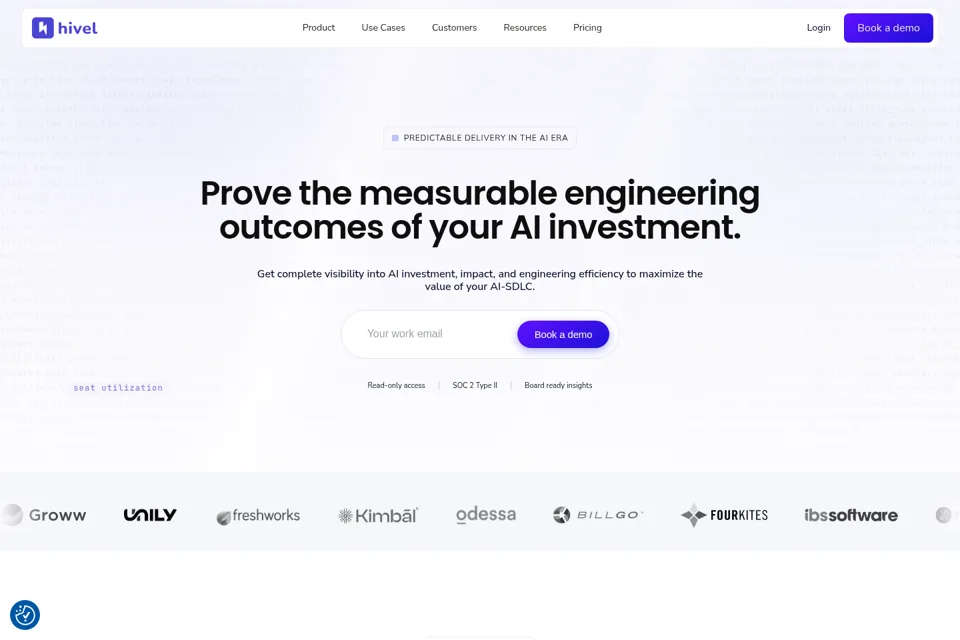 Aperçu de la landing page