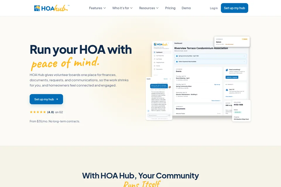 Aperçu de la landing page