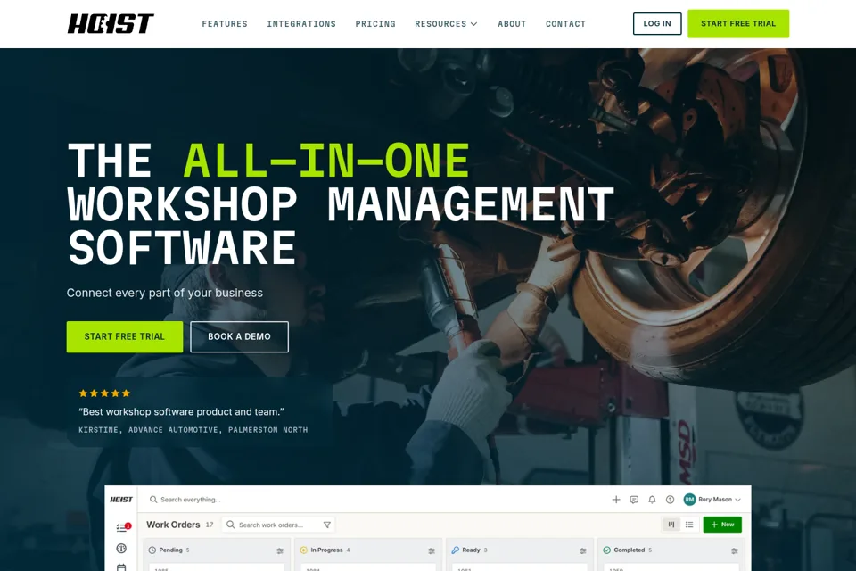 Aperçu de la landing page