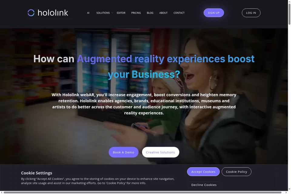 Aperçu de la landing page