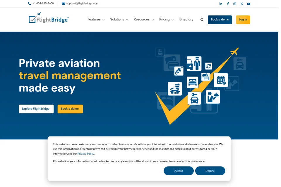 Aperçu de la landing page