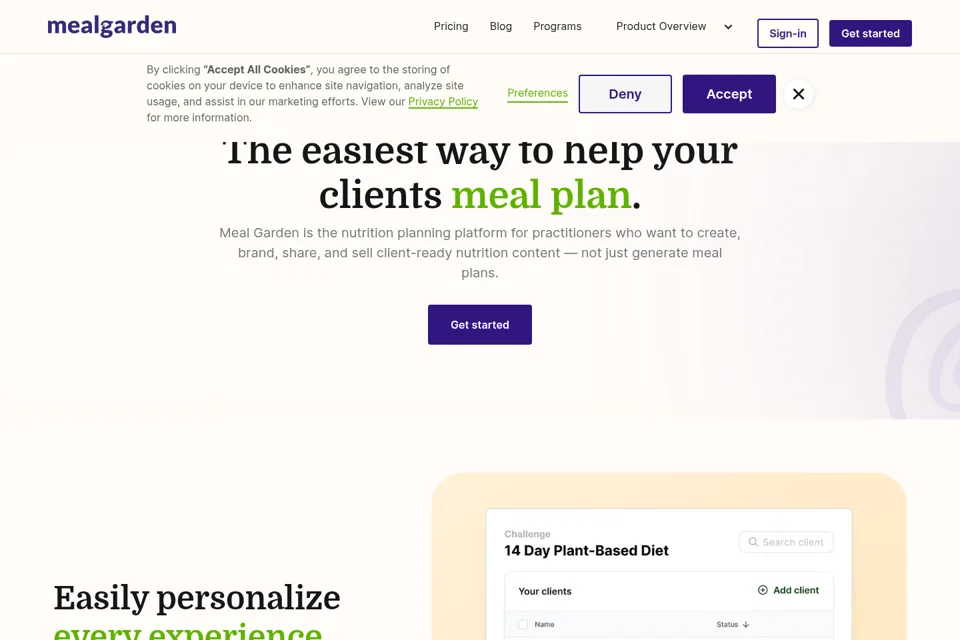 Landing page preview