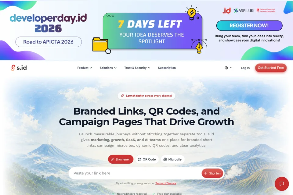 Landing page preview