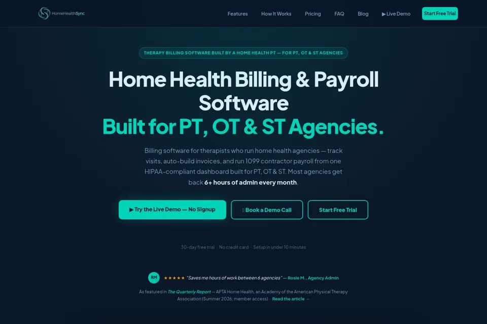 Aperçu de la landing page