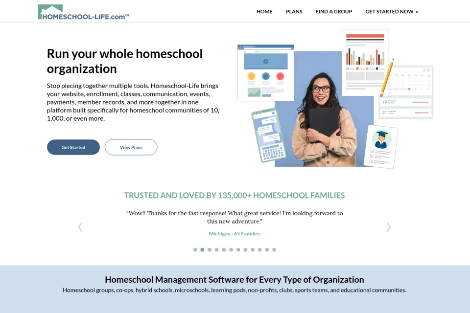 Aperçu de la landing page