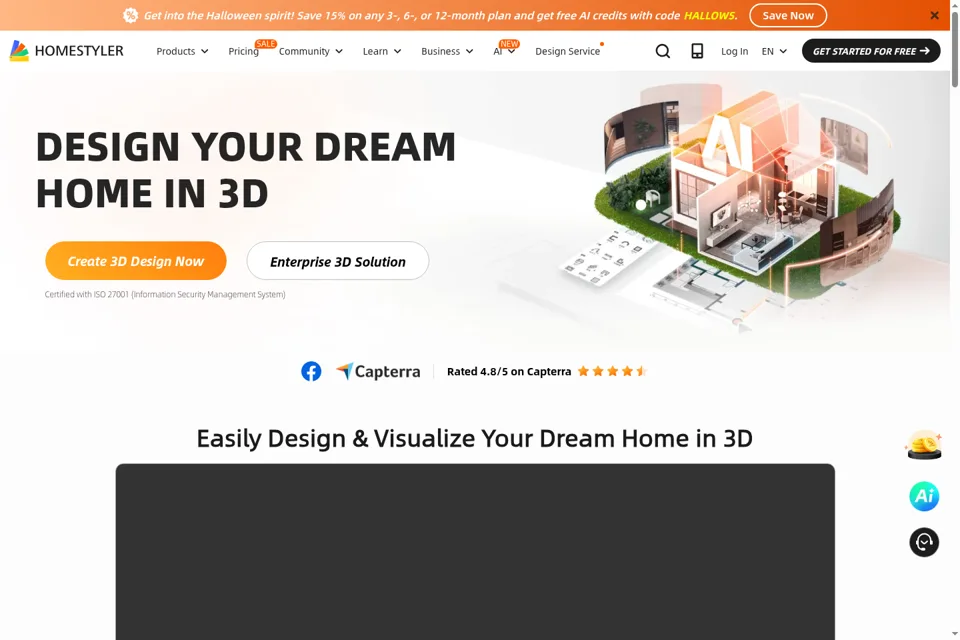 Aperçu de la landing page