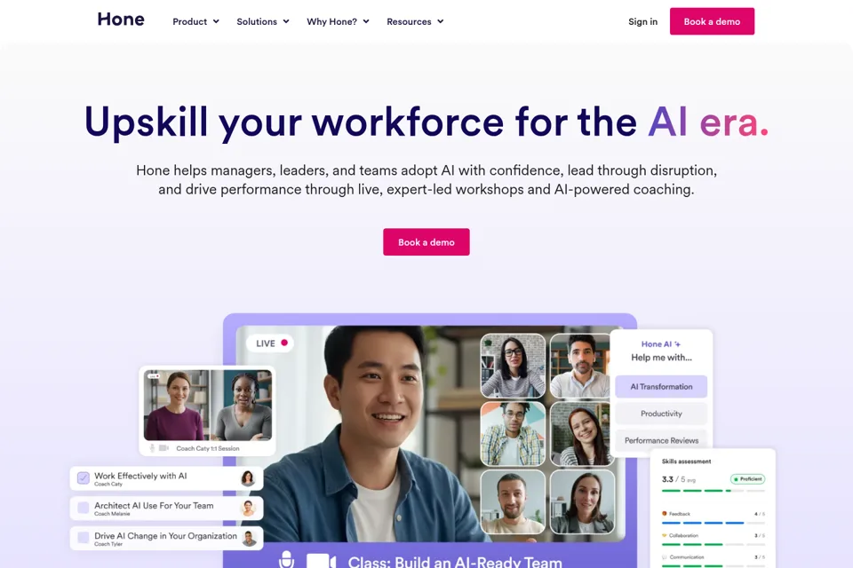 Aperçu de la landing page