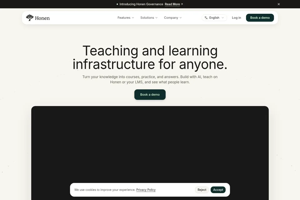 Aperçu de la landing page