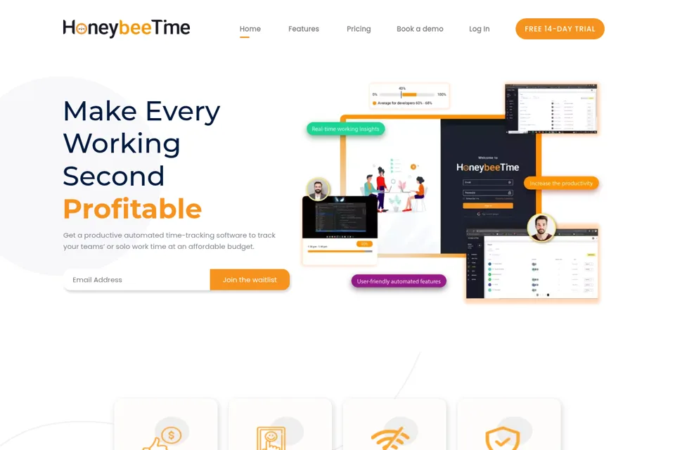 Aperçu de la landing page