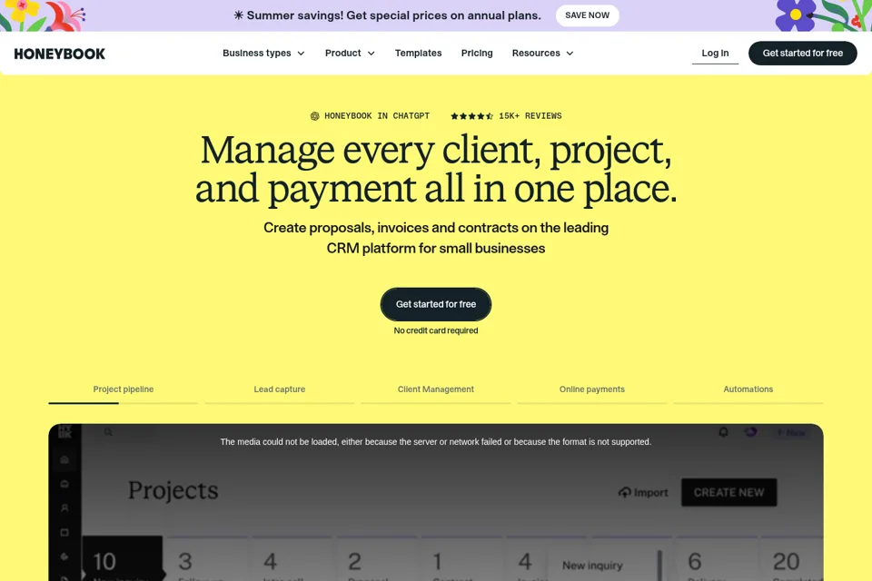 Landing page preview